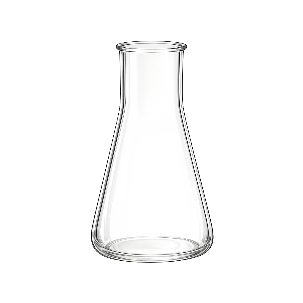Tall flask glass
